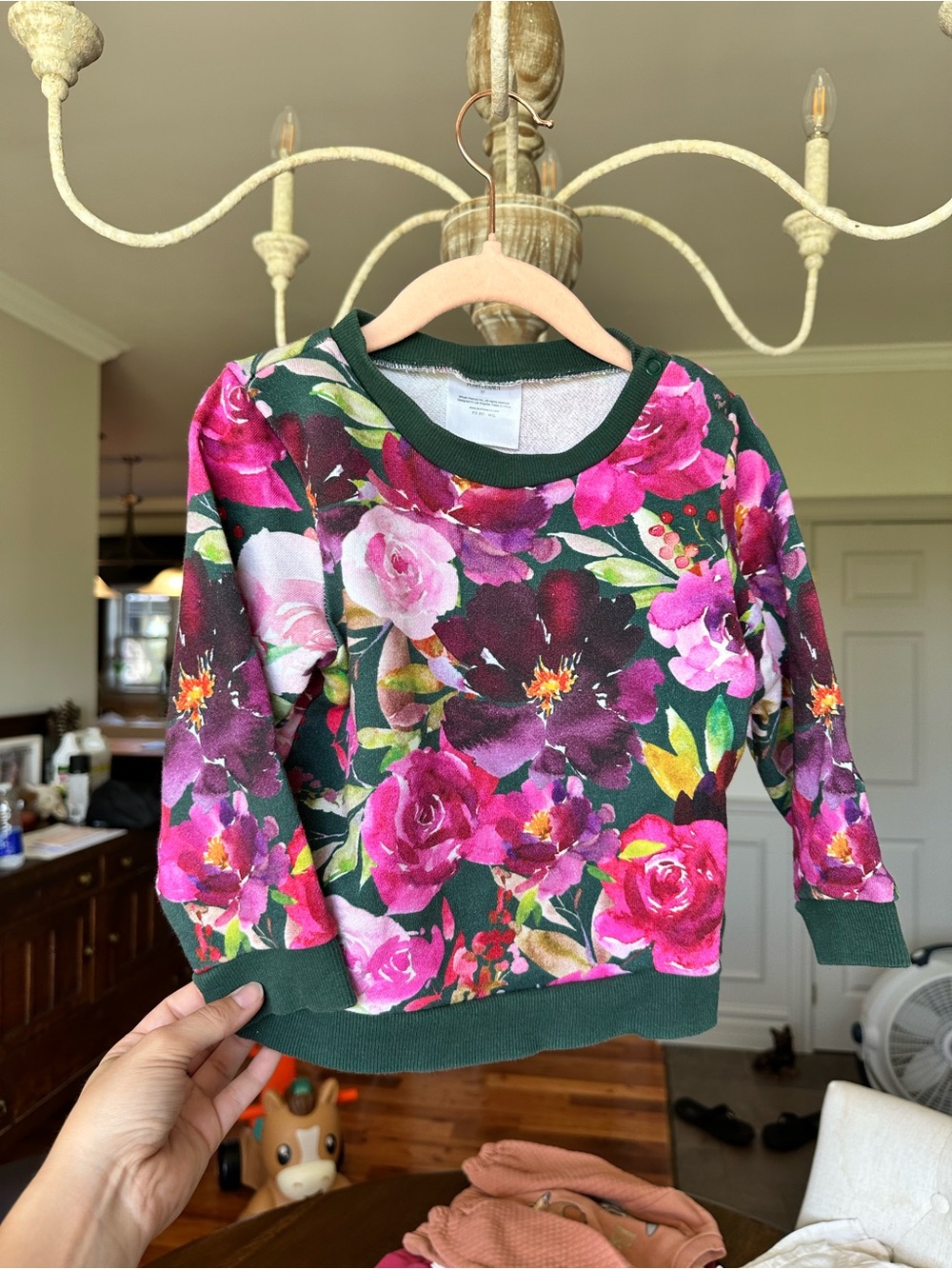 Toddler Floral Crewneck Sweater